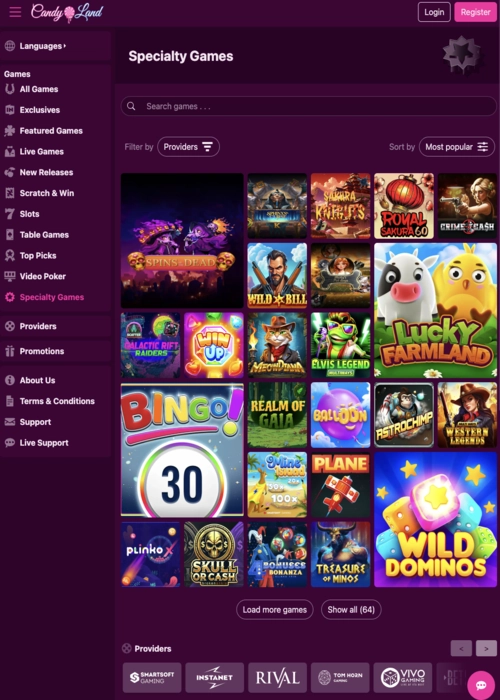 Risk-free welcome bonus offer Candyland Casino